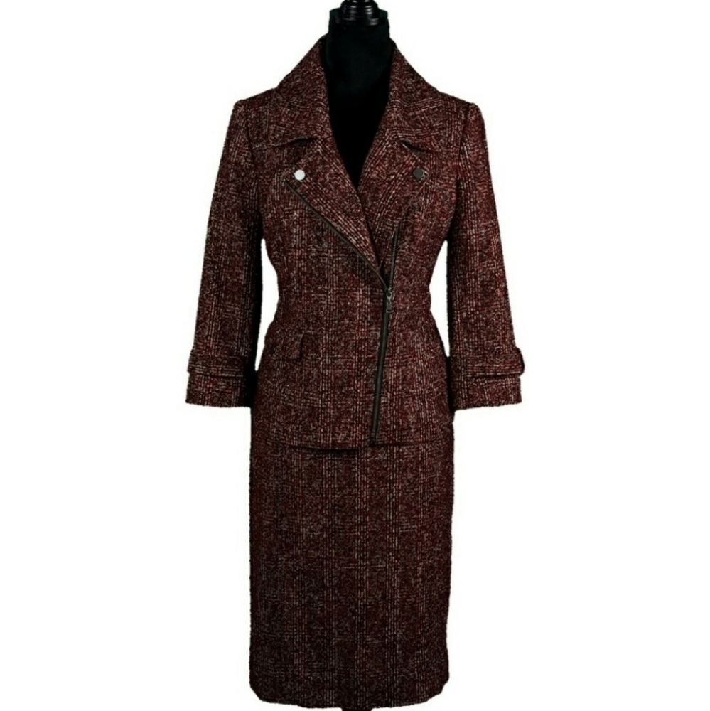 NORDSTROM Collection Maroon Tweed Business Suit